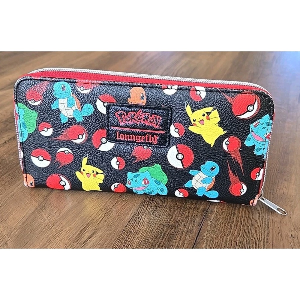 Loungefly Pokémon Pikachu Yellow Decorative Zip-Around Wallet PMWA0110 EUC